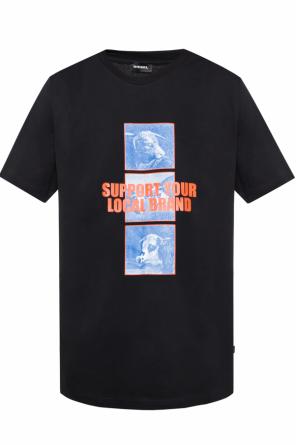 T-shirt with a print and inscription, zdjęcie 1 T-shirt with a print and inscription od Diesel